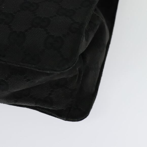 GUCCI GG Canvas Shoulder Bag Black Silver - Picture 13 of 16